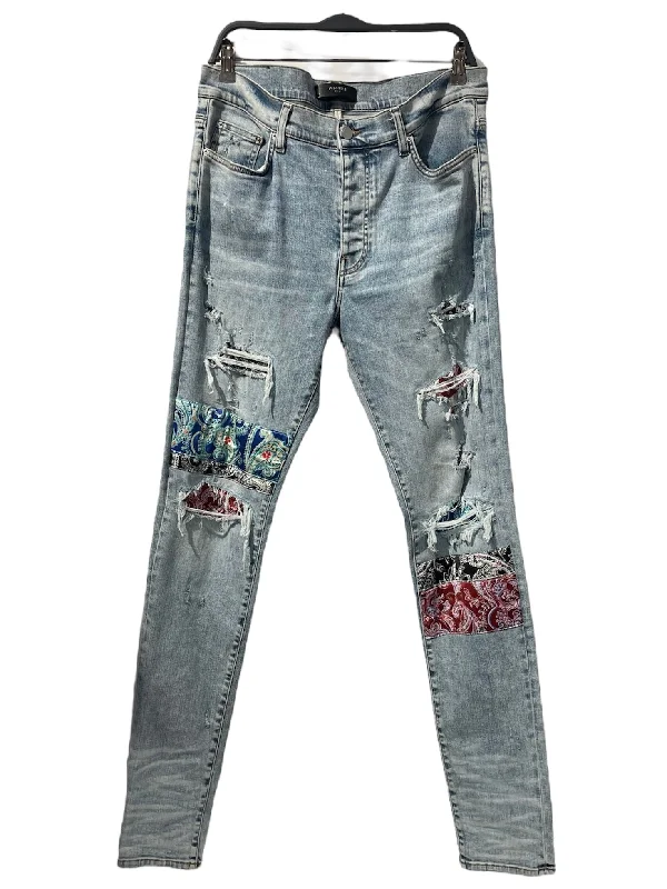 AMIRI/Skinny Pants/36/Denim/IDG/QUILT PATCHES