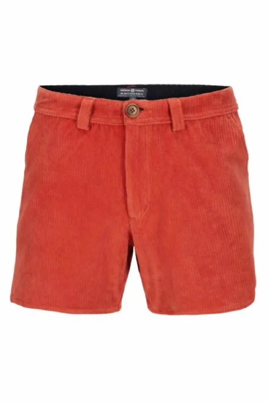 Men's 6Incher Comfy Cord Shorts In Red Clay