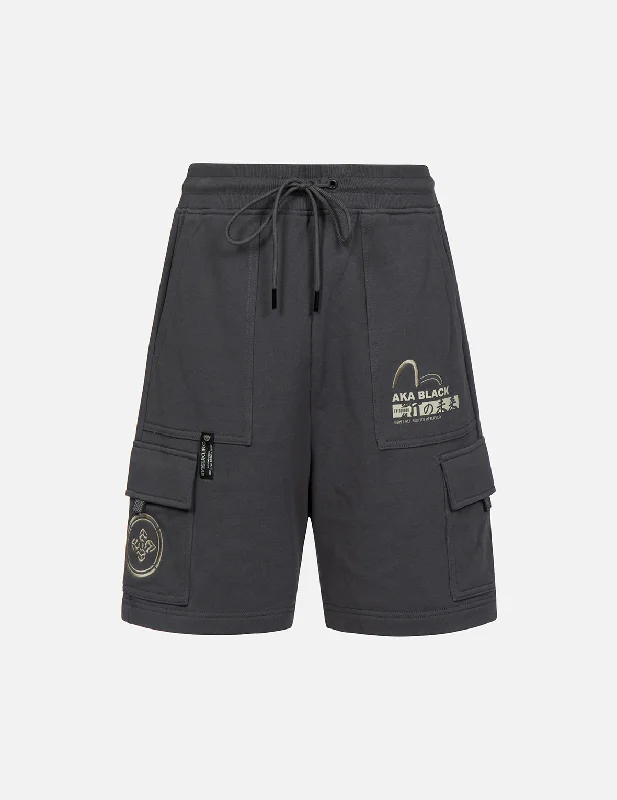 Multi-Pocket Cargo Sweat Shorts