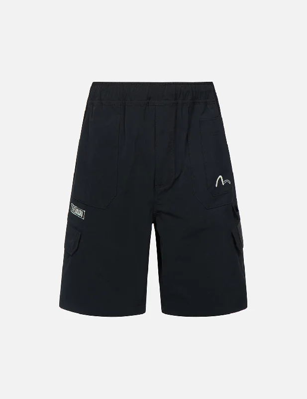 Seagull and Logo Embroidery Shorts