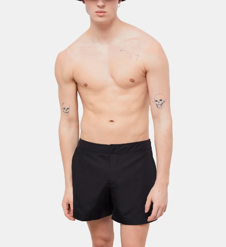 Black Swim Shorts With Logo