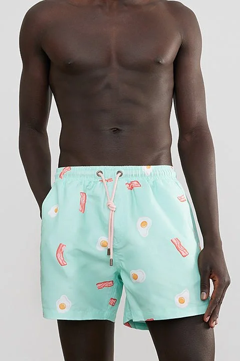 Skwosh Club MENS BONDI BREAKFAST SWIM SHORTS - MINT