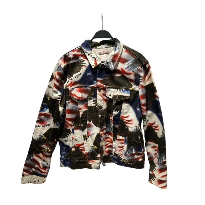 Palm Angels/Denim Jkt/XL/Cotton/MLT/All Over Print/EAGLES STARS AND STRIPES JKT