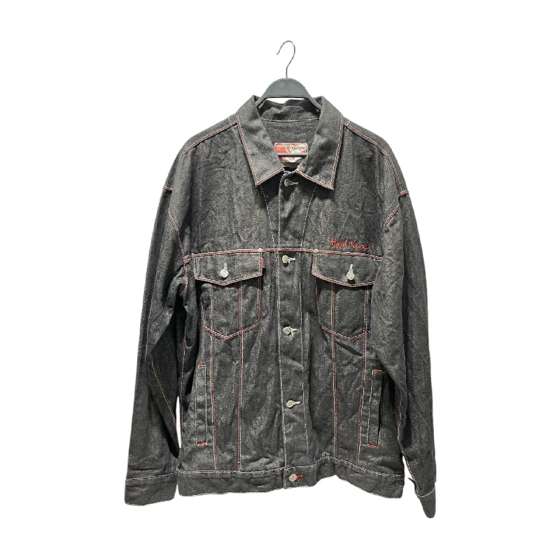 HARD KNOCKS /Denim Jkt/XL/Denim/GRY/Single Breasted/All Over Print/