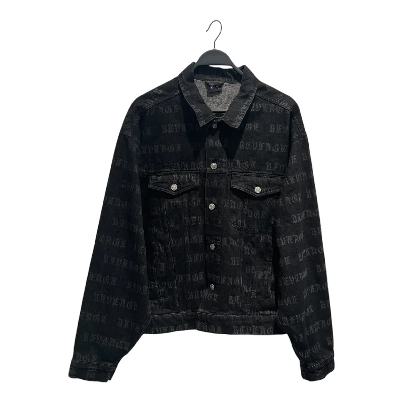 Revenge/Denim Jkt/XXL/Denim/BLK/Monogram/