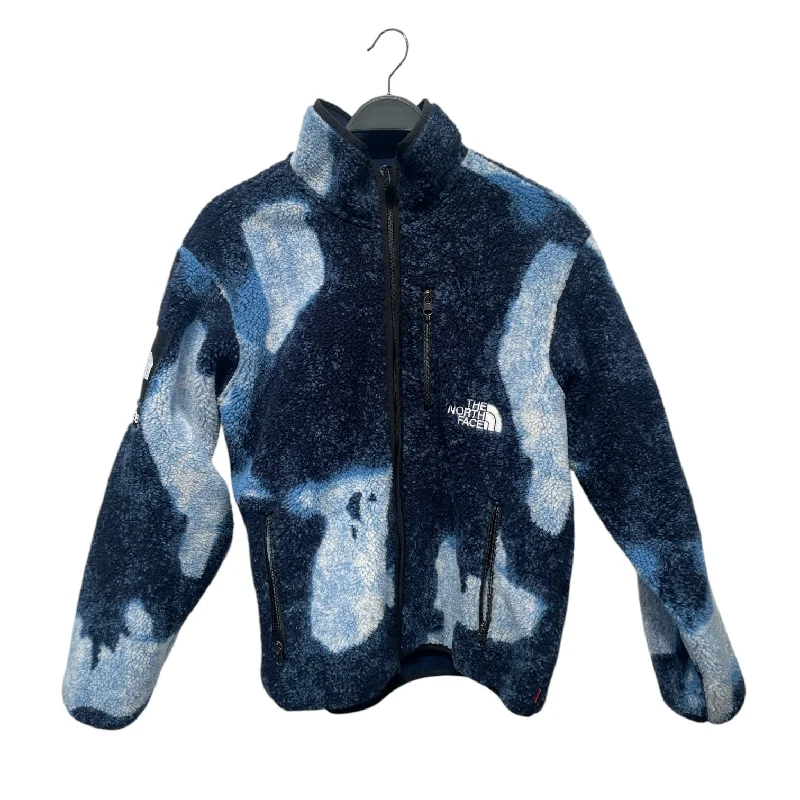 THE NORTH FACE/Fleece Jkt/S/Cotton/NVY/bleach denim print fleece s/p