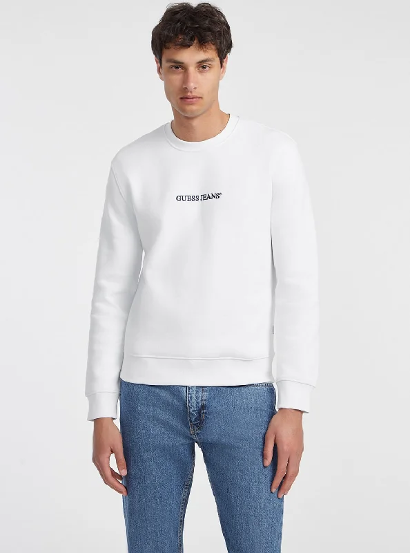 Guess Jeans White Logo Jumper