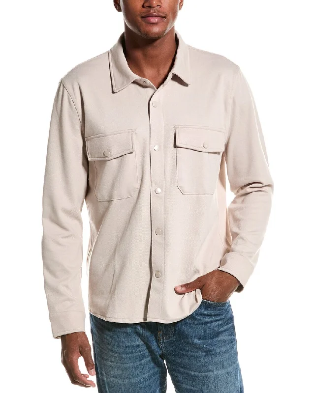 Industry Collared Snap Front Shirt Jacket