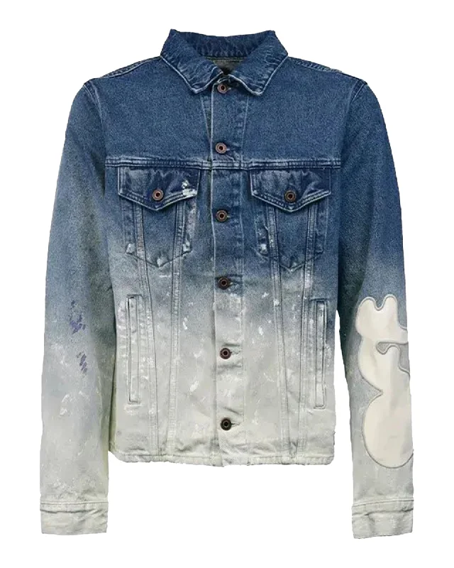 Melt jeans jacket degrade wash