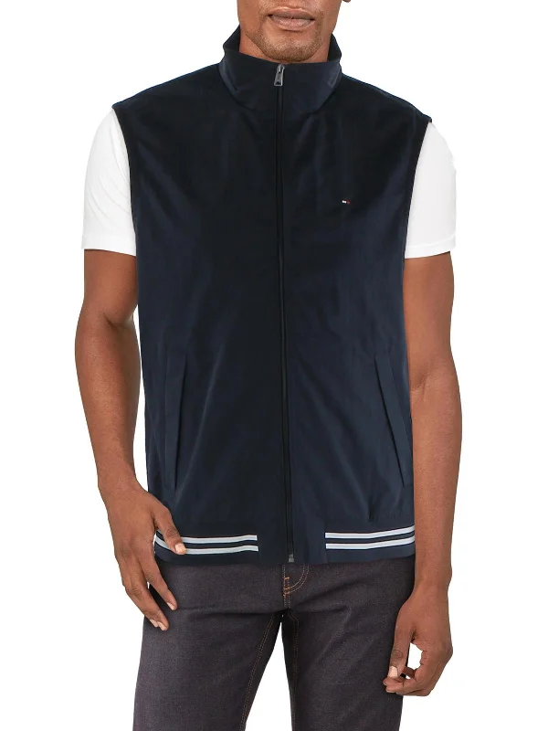 Mens Lightweight Sleeveless Bomber Jacket