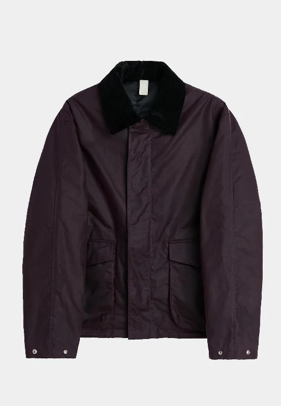 Sunflower Waxed Short Jacket Burgundy