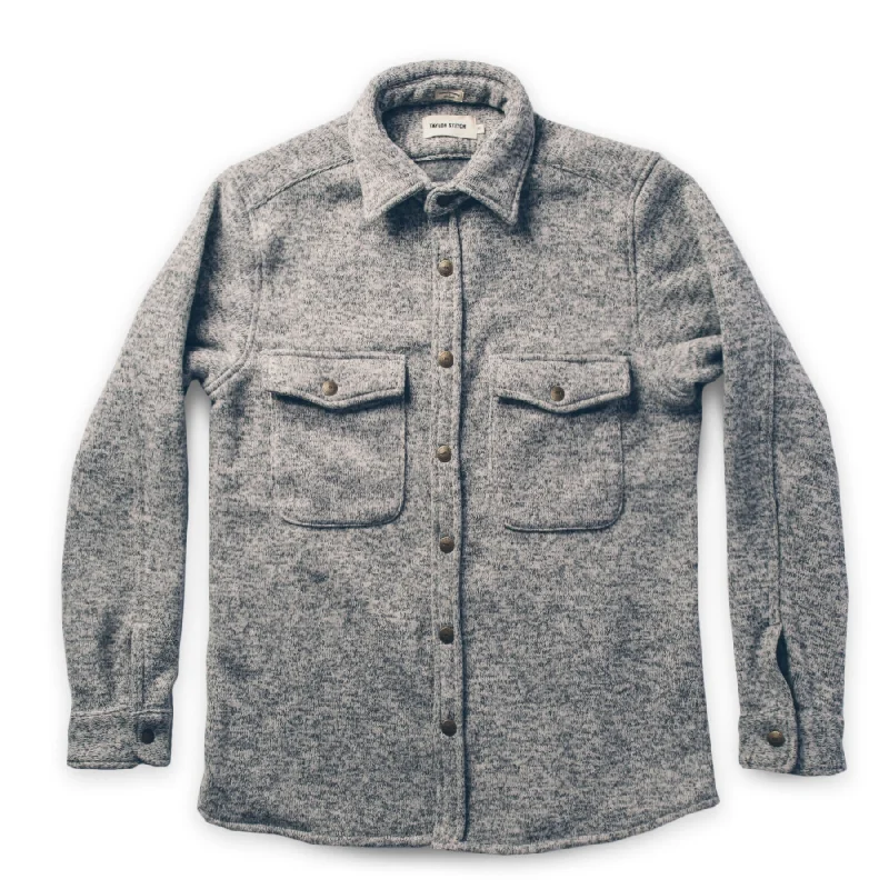 The Big Sur Jacket in Heather Grey Polartec