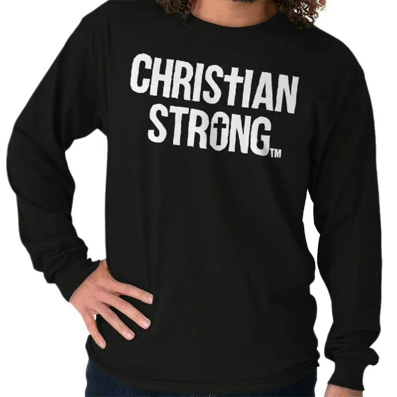 Christian Strong Logo Long Sleeve T-Shirt