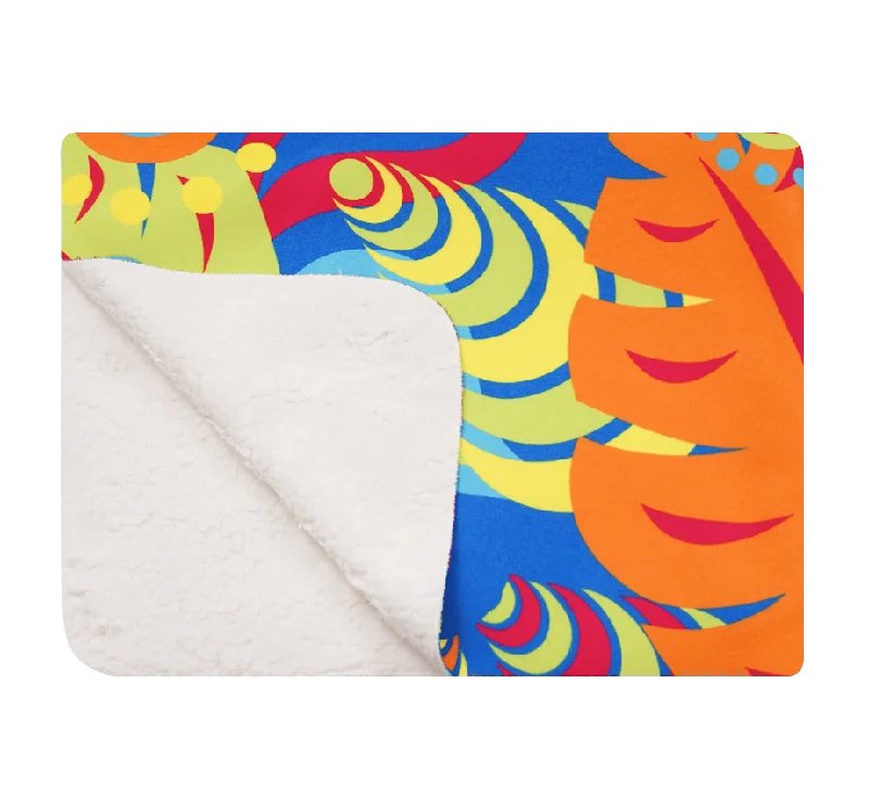 Hippy Jungle - Luxury Sherpa Fleece Blanket