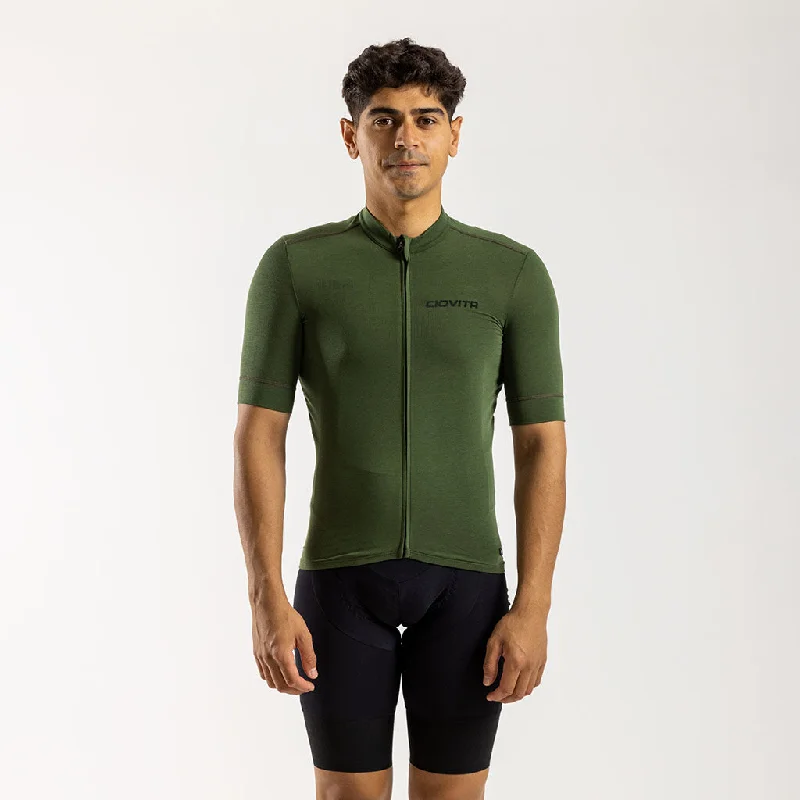 Men's Pecora Merino Cycling Jersey (Olive)