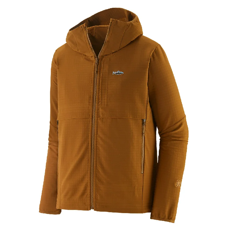 Patagonia R1 TechFace Fitz Roy Trout Hoody Shelter Brown