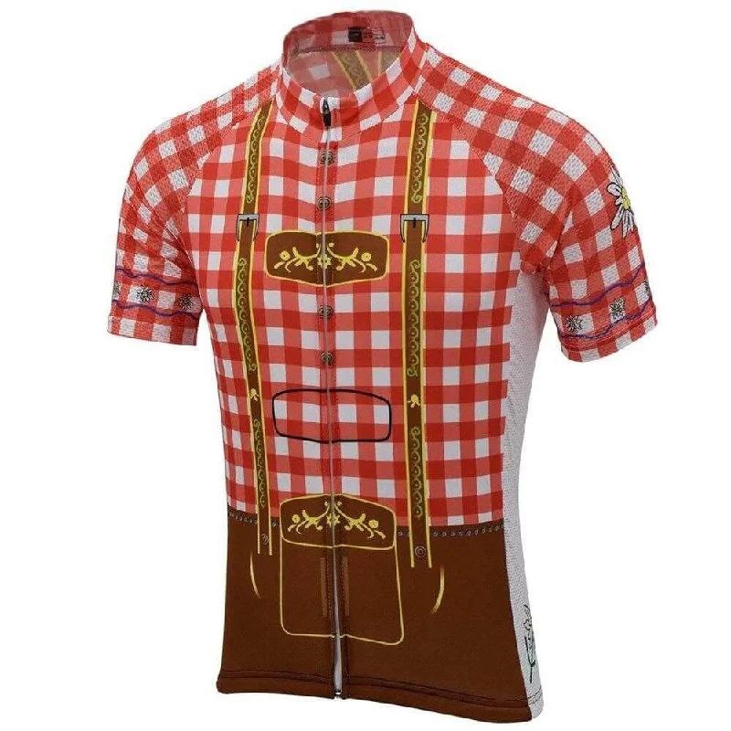 Red Lederhosen Cycling Jersey