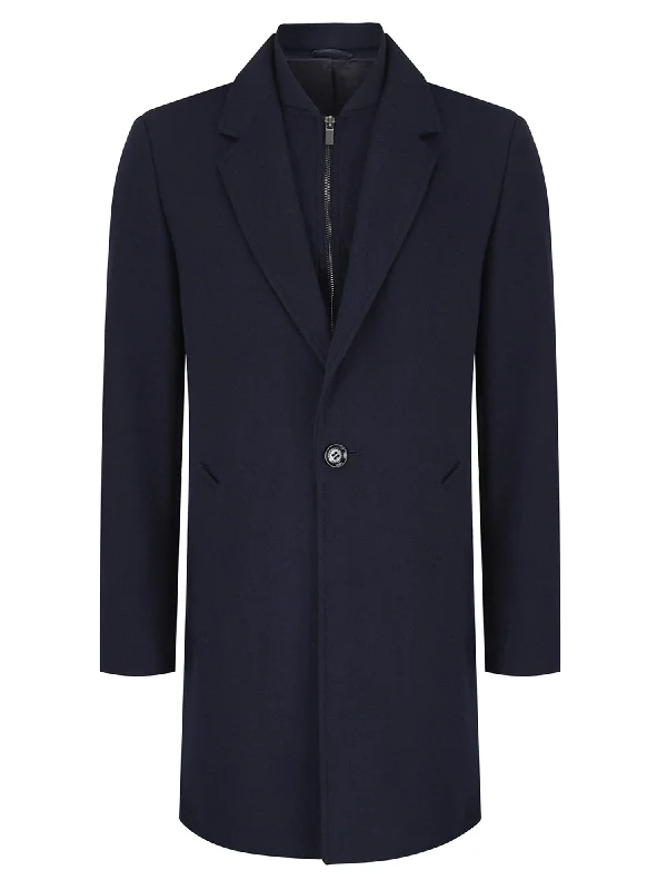 Remus - Navy Drake Overcoat