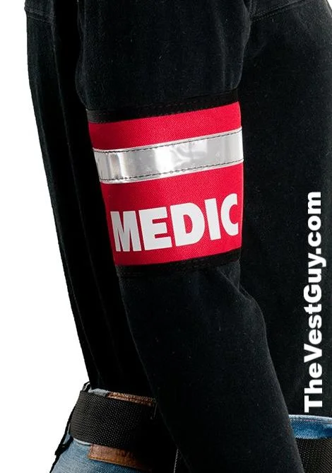 Red Medic Armband with reflective